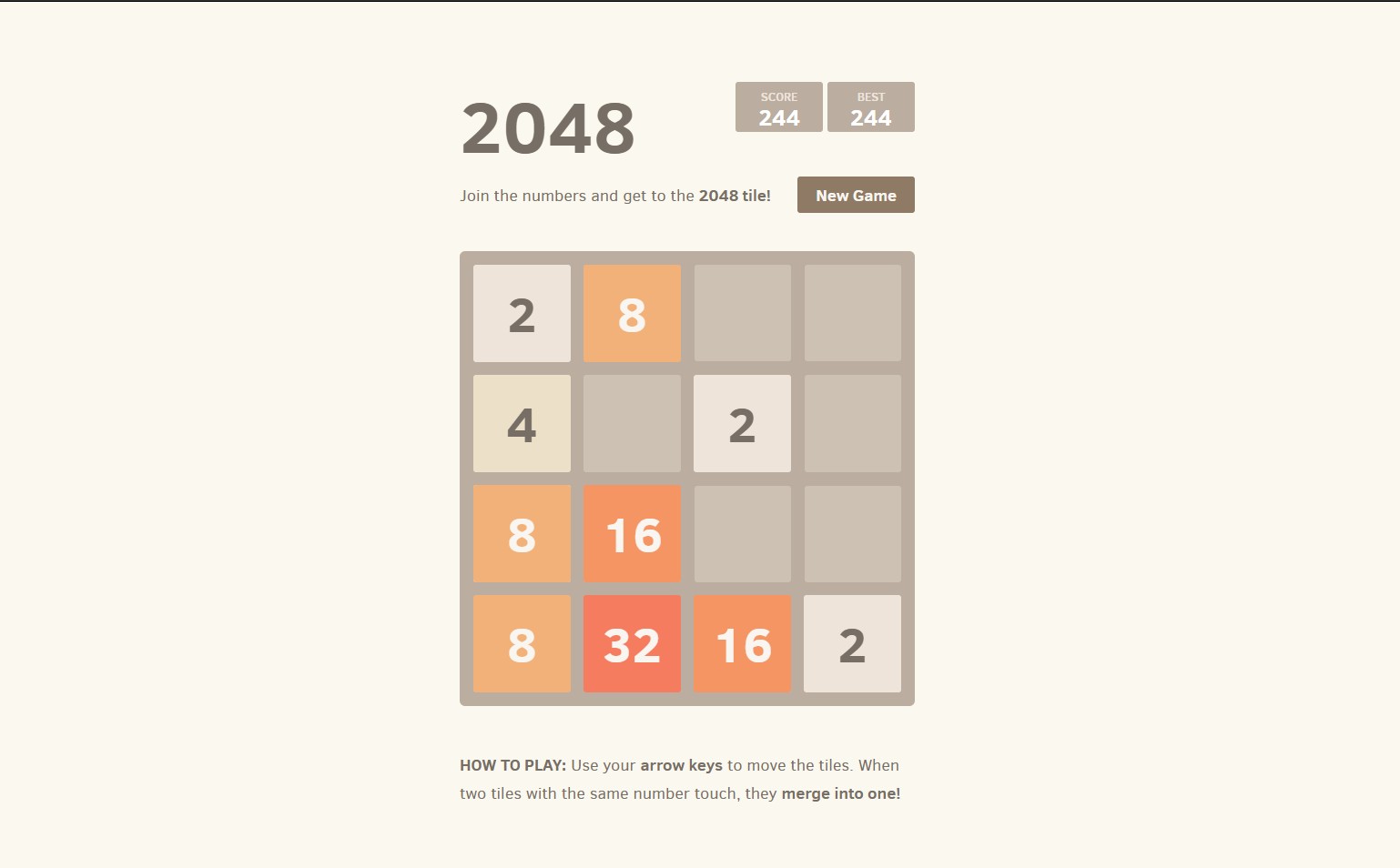 HTML 2048 Game